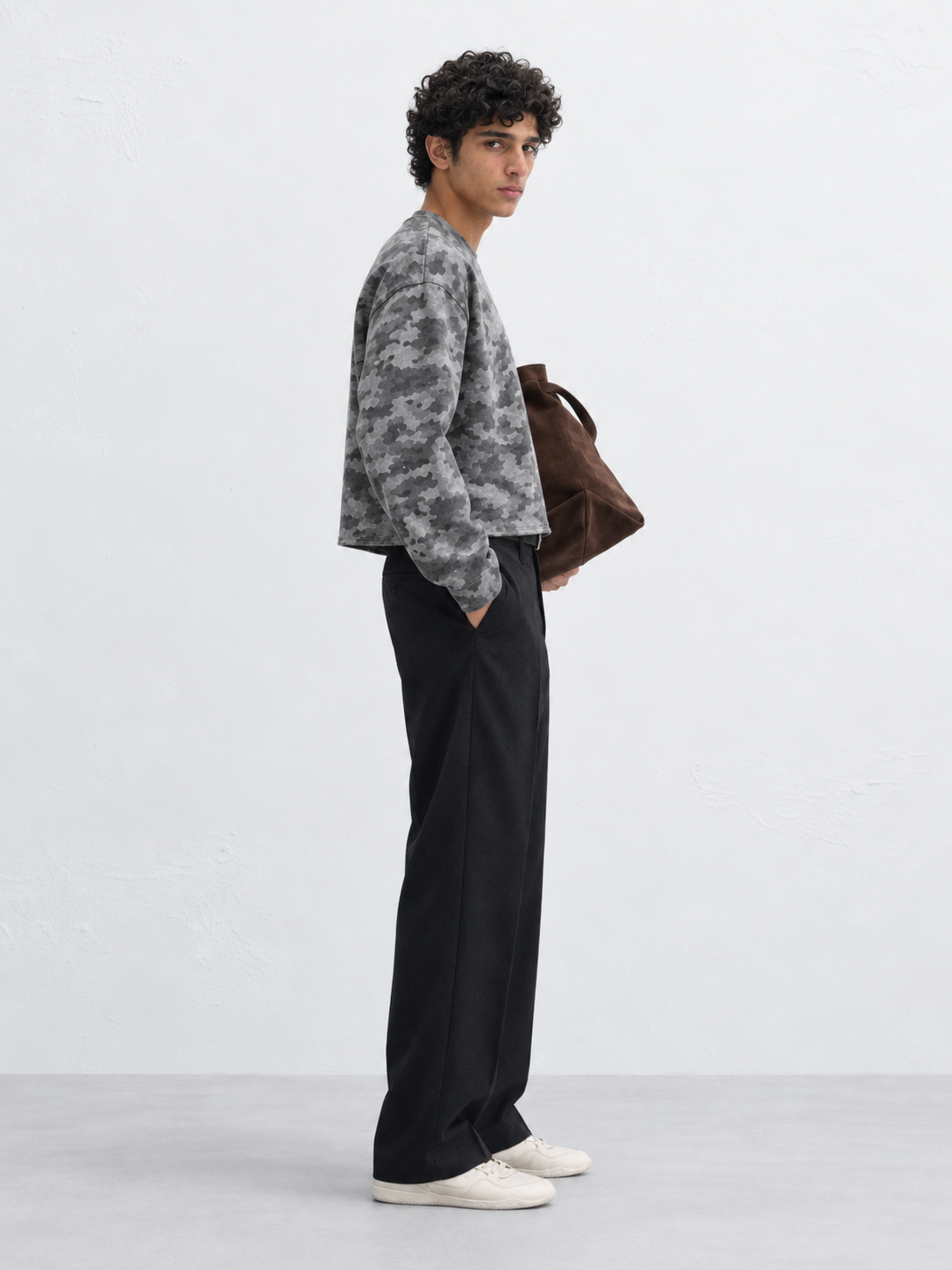Camo Crewneck - Silver