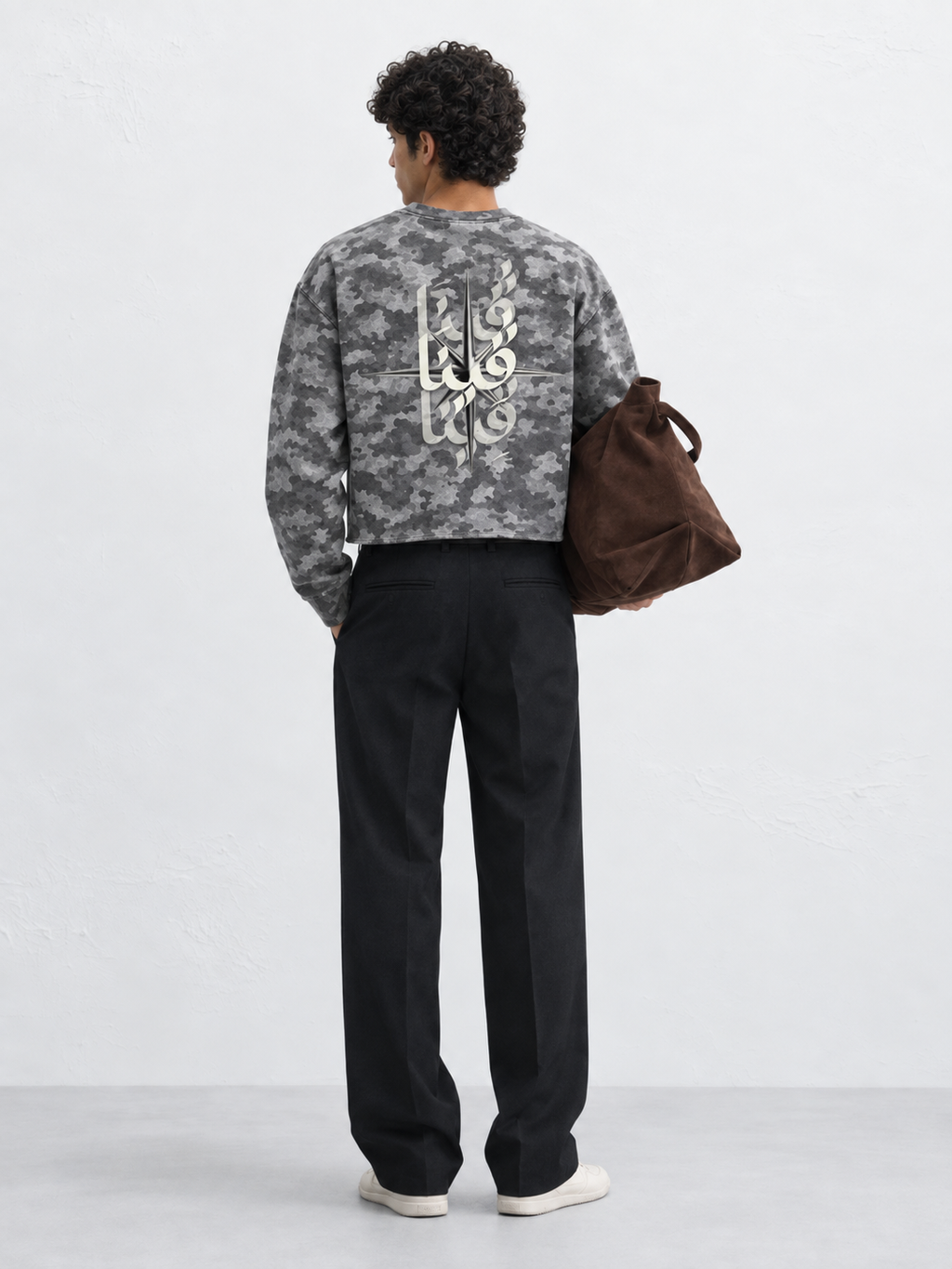 Camo Crewneck - Silver