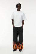 Red Flame Baggy Jeans